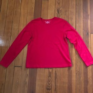 Mountain Lake Red Long Sleeve Tee